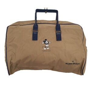 Vintage 1980s Walt Disney Travel Mickey Mouse Duffle Bag Tote 1982 Nostalgia